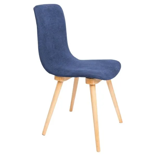 Illustration numéro 5 du produit Chaise vintage bleu marine milieu du siècle, fabriqué par Fameg Factory en Pologne, années 1960