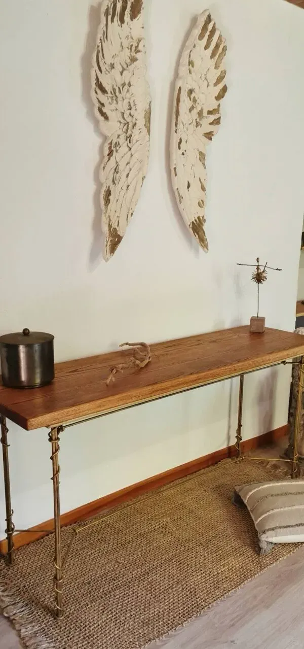 Illustration numéro 5 du produit Console en fer forgé imitation lierre