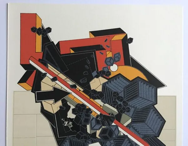 Illustration numéro 5 du produit Lot de 4 lithographies originales d'Alain Le Yaouanck 1978. Les 4 élements