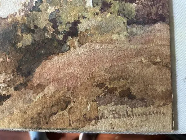 Illustration numéro 5 du produit Aquarelle paysage fin XIXème, Bakhuijzen van de sande