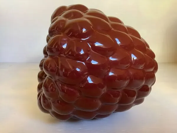 Illustration numéro 5 du produit Vase framboise céramique bordeaux marron