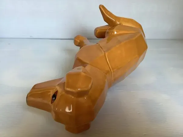 Illustration numéro 5 du produit Grand chien style origami céramique