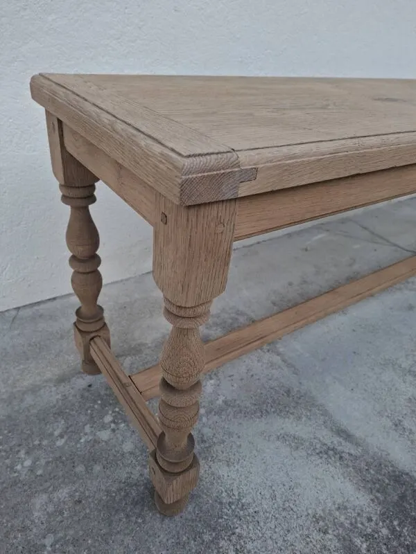 Illustration numéro 5 du produit Paire de bancs de ferme rustique ancien entièrement Aérogommer