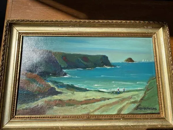 Illustration numéro 5 du produit Tableau marine Désiré-Lucas début XXème huile sur toile