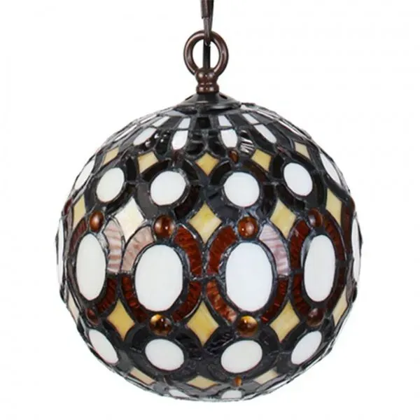 Illustration numéro 5 du produit Lampe suspendue ronde Tiffany