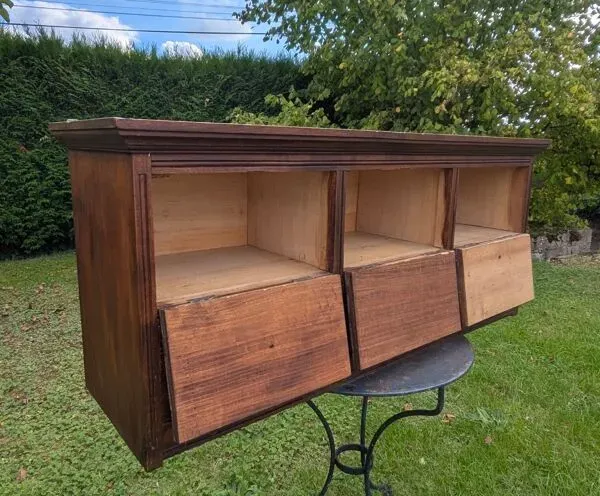 Illustration numéro 5 du produit Meuble de métier étagère de notaire à clapets