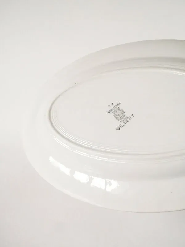 Illustration numéro 5 du produit plat oval en Sarreguemines, modèle Gilbert, début XXème