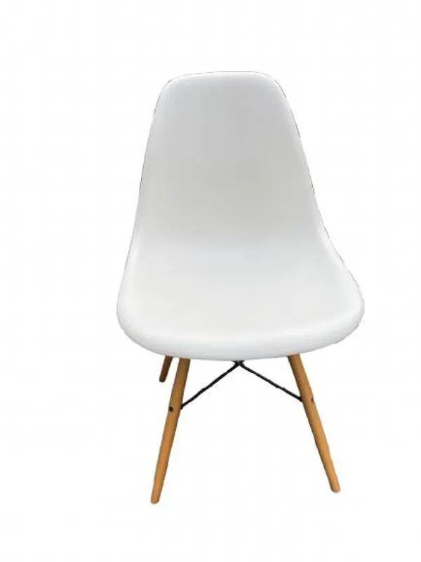 Illustration numéro 5 du produit 6 chaises DSW Vitra blanches
