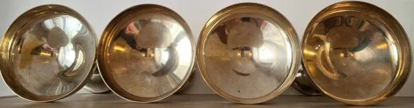 Illustration numéro 5 du produit 4 coupes à dessert argentées, Espagne années 1960