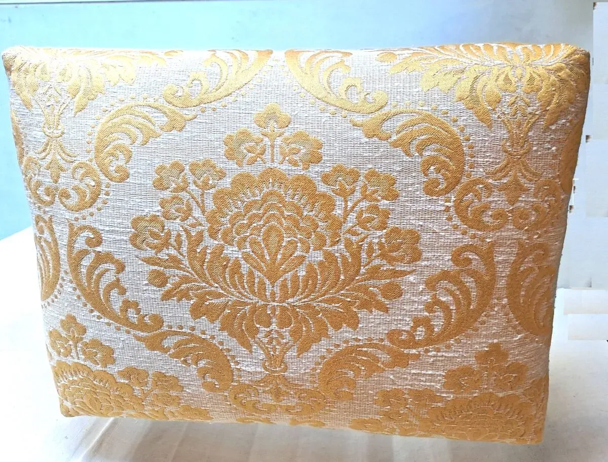 Illustration numéro 5 du produit Tabouret Piano bois or empire restauration tapissière XIX