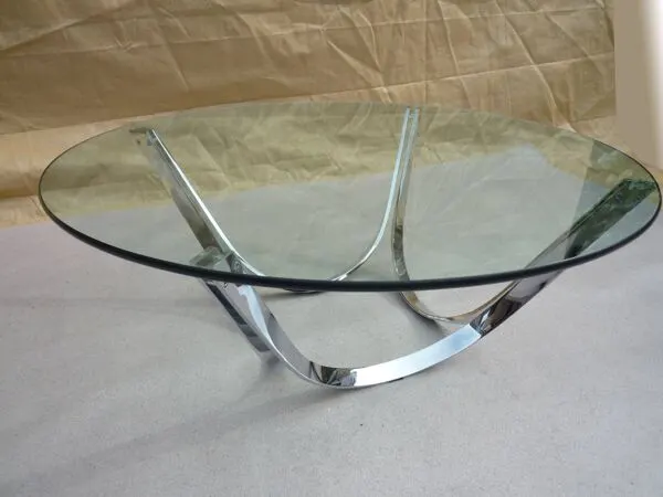 Illustration numéro 5 du produit Table basse Knut Hesterberg en verre et acier
