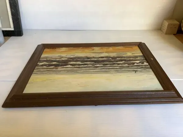 Illustration numéro 5 du produit Tableau marine signé sur panneau d’isorel