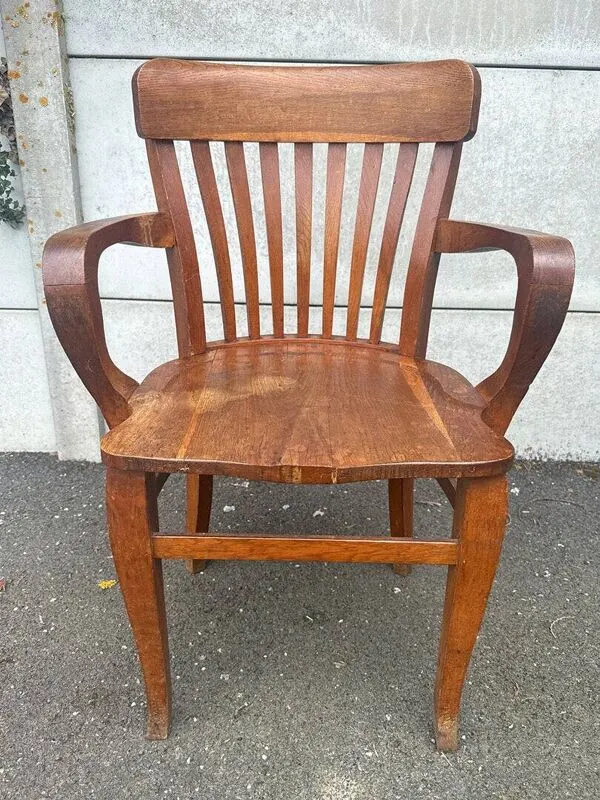 Illustration numéro 5 du produit Fauteuil de bureau – vintage – bois massif - USA, circa 1900