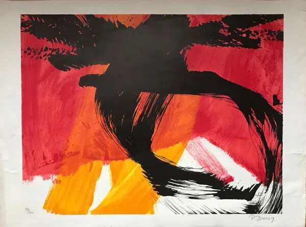 Illustration numéro 5 du produit Composition.lithographie originale signée de roswitha doérig