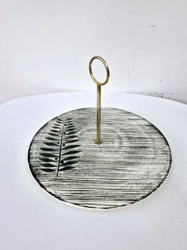 Illustration numéro 5 du produit Plateau A Fromage Céramique Vintage Années 60 Manufacture Salins Modèle Tolède