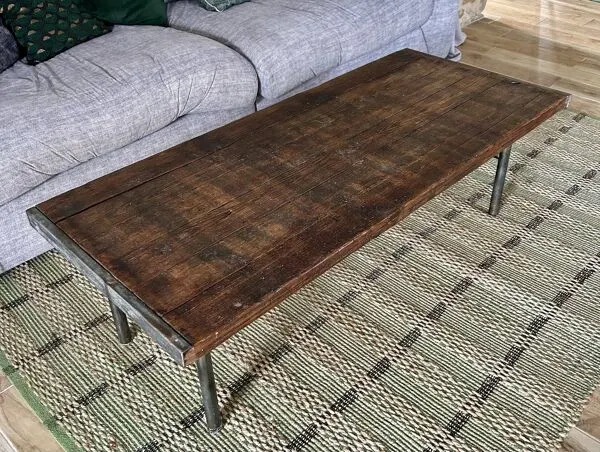 Illustration numéro 5 du produit Table basse rustique industrielle