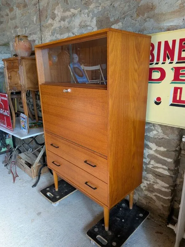 Illustration numéro 5 du produit Secrétaire Vintage ''Brissac'' – Chêne Blond & Design Reconstruction – 1