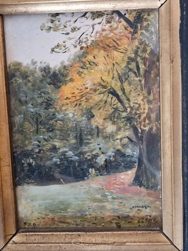 Illustration numéro 5 du produit Enrique Atalaya (1851-1914), peintre espagnol - Huile sur carton - Paysage