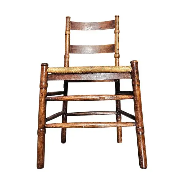 Illustration numéro 5 du produit 2 chaises en osier Art Déco / École d'Amsterdam / Jac Levee / milieu du siècle