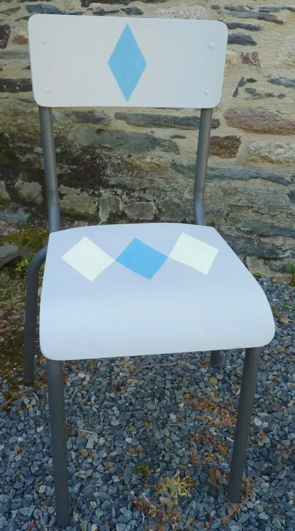 Illustration numéro 5 du produit Paire de chaises relookées