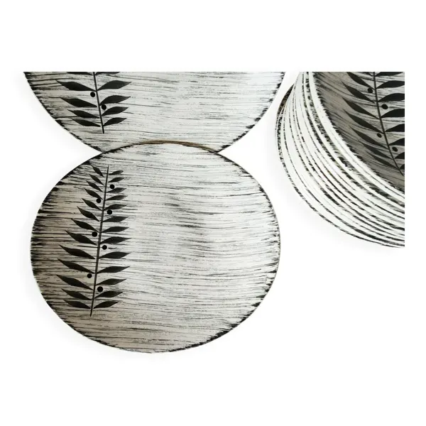 Illustration numéro 5 du produit Vintage french 1960s salins tolede - toledo dinner plates black olive