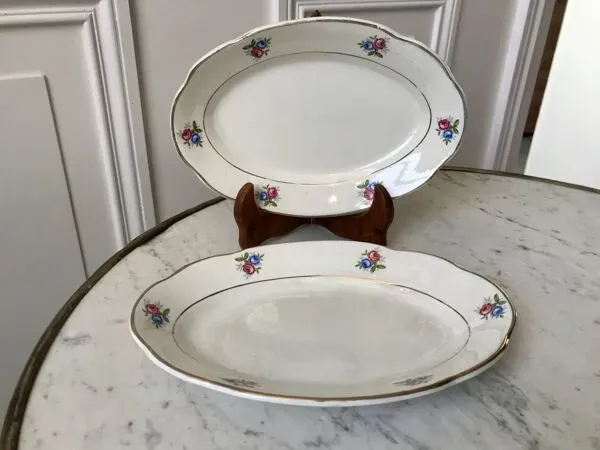 Illustration numéro 5 du produit Duo de raviers digoin sarreguemines petites fleurs années 50