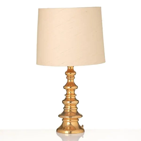 Illustration numéro 5 du produit Bergboms Lampe de table en céramique émaillée or modèle B-25 Suède 960