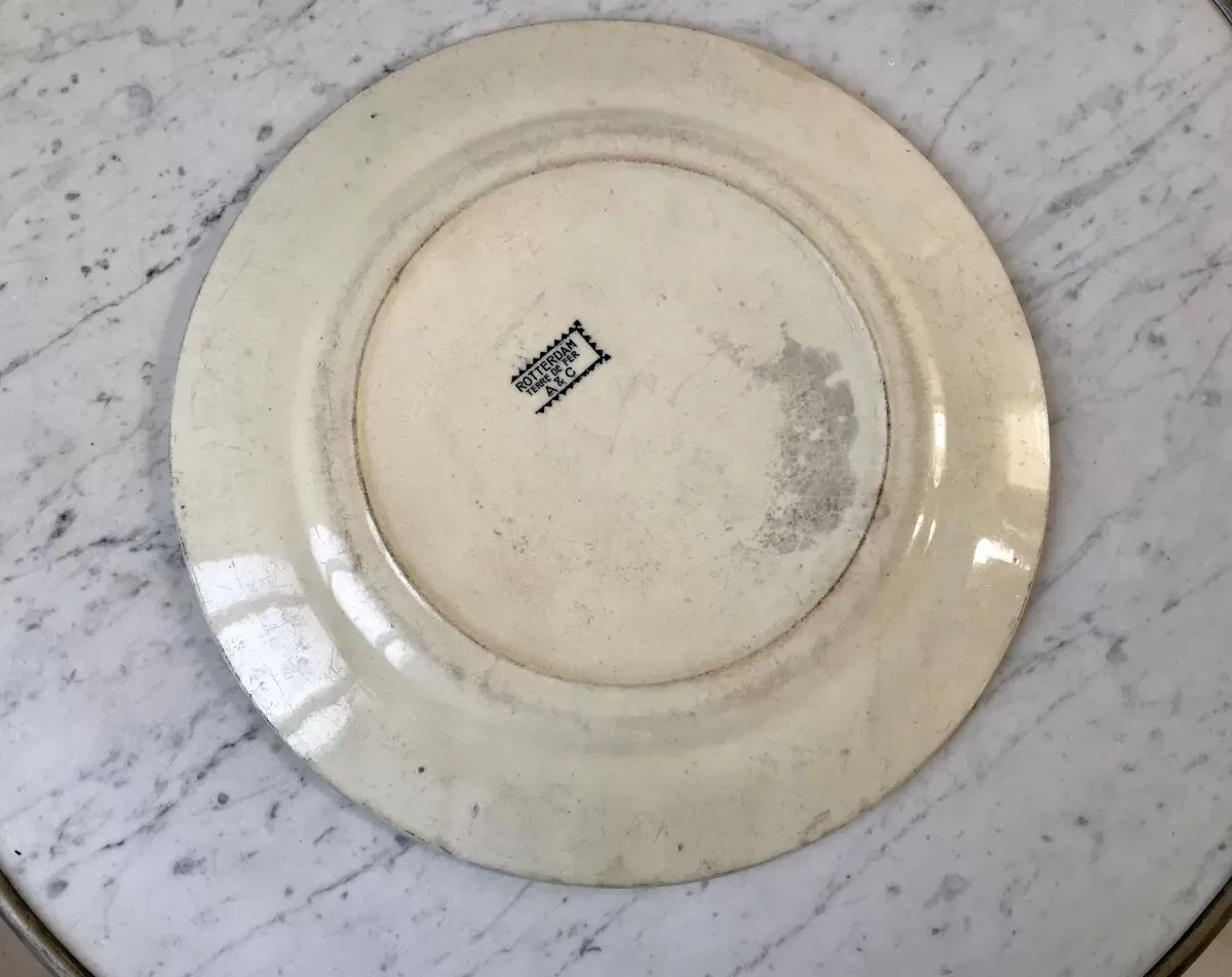 Illustration numéro 5 du produit Plat rond Terre de Fer A&C modèle ''Rotterdam'' fin XIXème