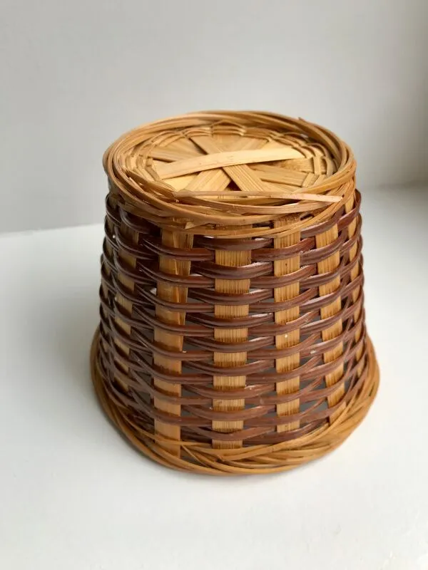 Illustration numéro 5 du produit Cache-pot en rotin & osier plantes années 70