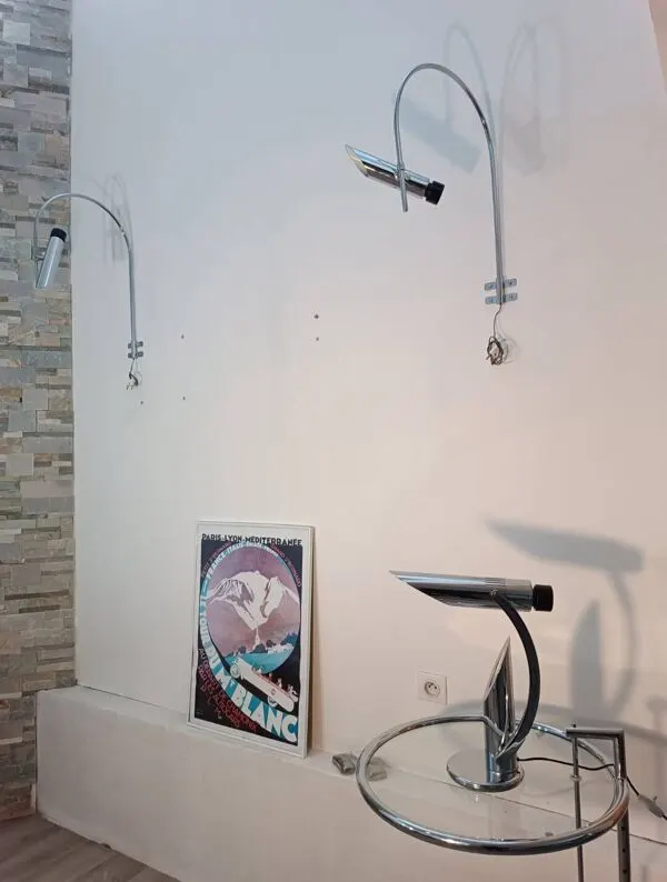 Illustration numéro 5 du produit Paire d'appliques Tharsis par LP Oliva pour Fase 1970