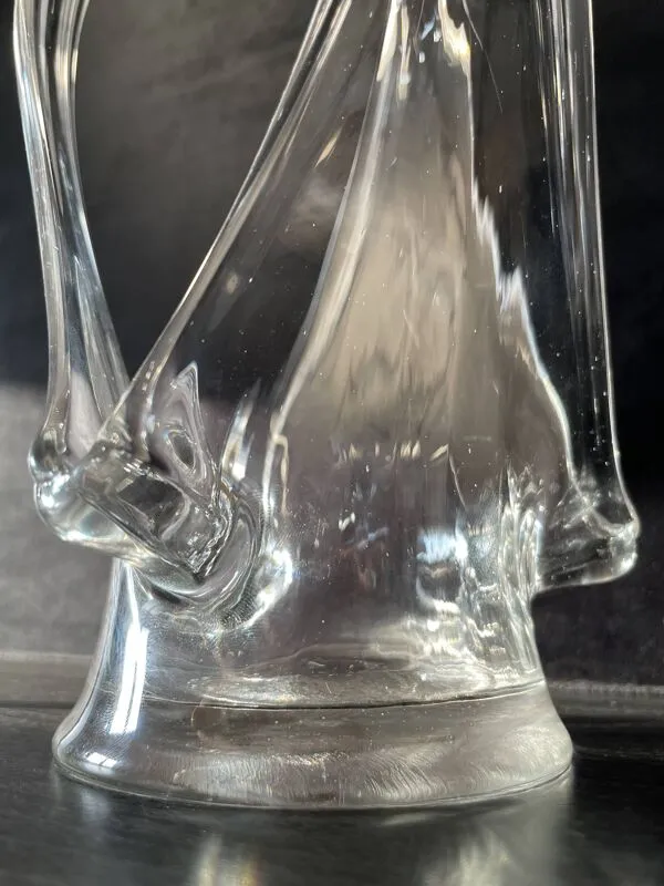 Illustration numéro 5 du produit Cendrier en verre à forme libre et organique de style Daum