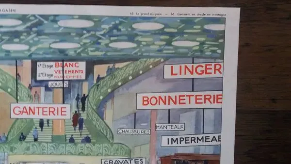 Illustration numéro 5 du produit Affiche pédagogique scolaire, le grand magasin, Rossignol Montmorillon