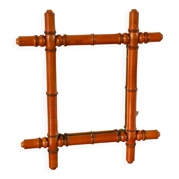 Illustration numéro 5 du produit Miroir de barbier en bois effet bambou 44 x 39 cm