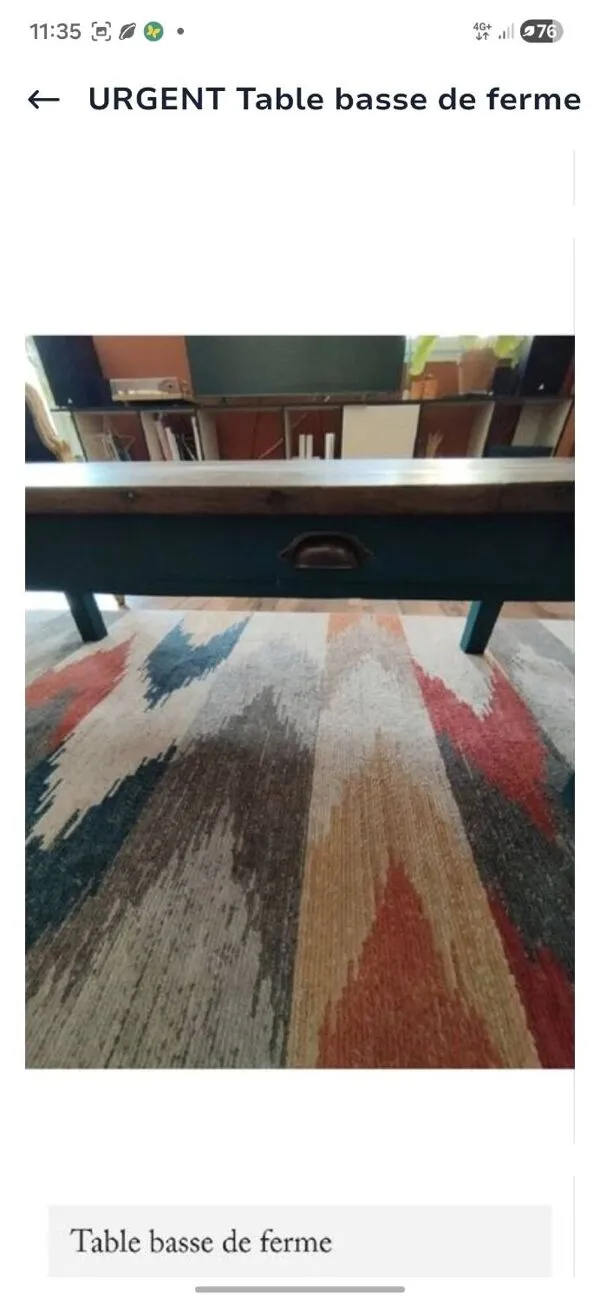 Illustration numéro 5 du produit Table basse de ferme