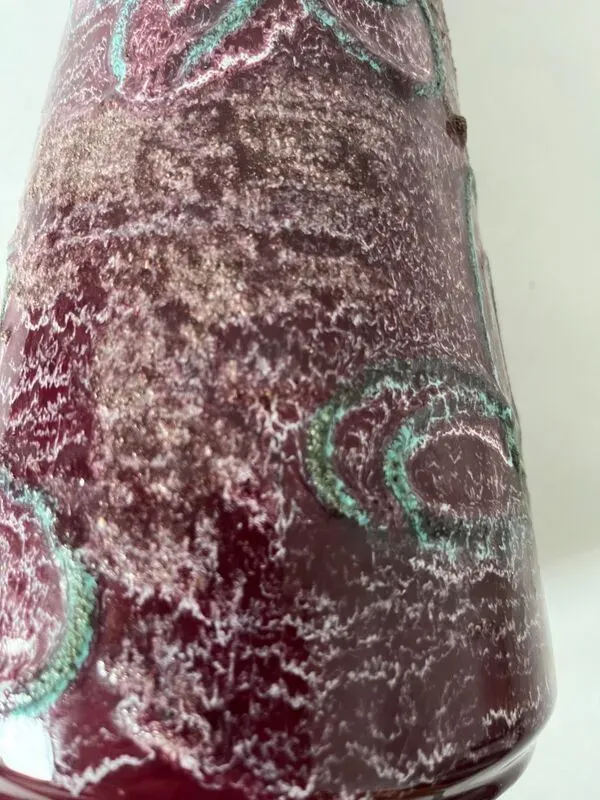 Illustration numéro 5 du produit Grand vase Fat Lava Strehla DDR 1960 vintage