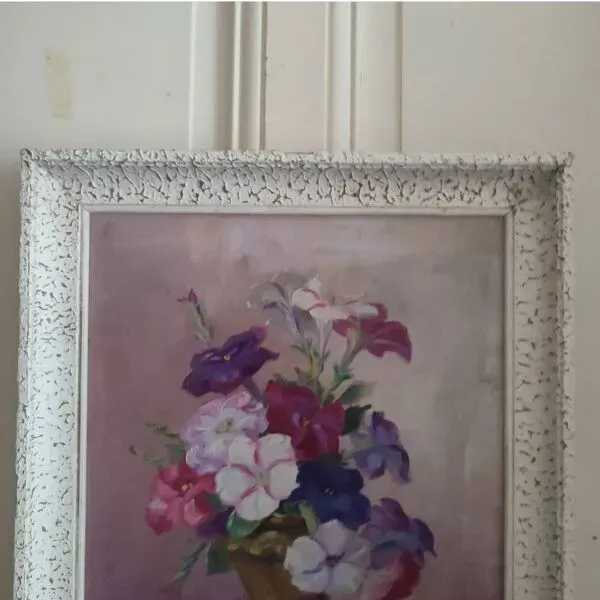 Illustration numéro 5 du produit Reyne marin de pyerne (xxeme) nature morte au bouquet de fleurs huile sur panneau