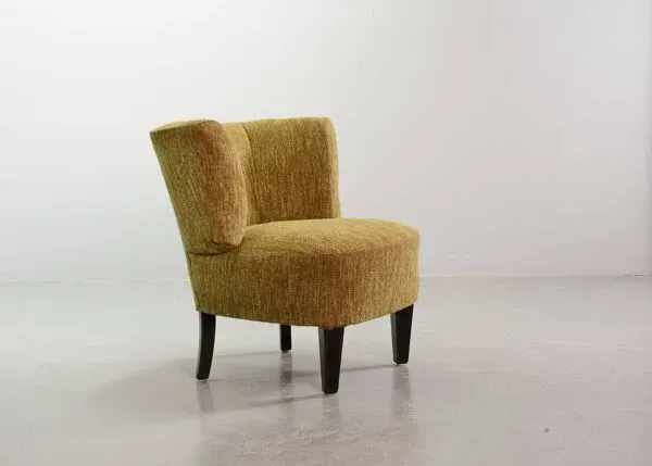 Illustration numéro 5 du produit Fauteuil club design hollandais, revêtement en laine chaude et pieds en chêne massif, années 50