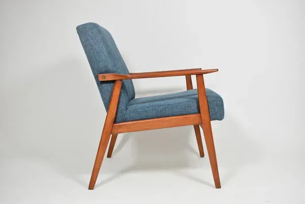 Illustration numéro 5 du produit Fauteuil original « Snieżnik » années 1960, bleu