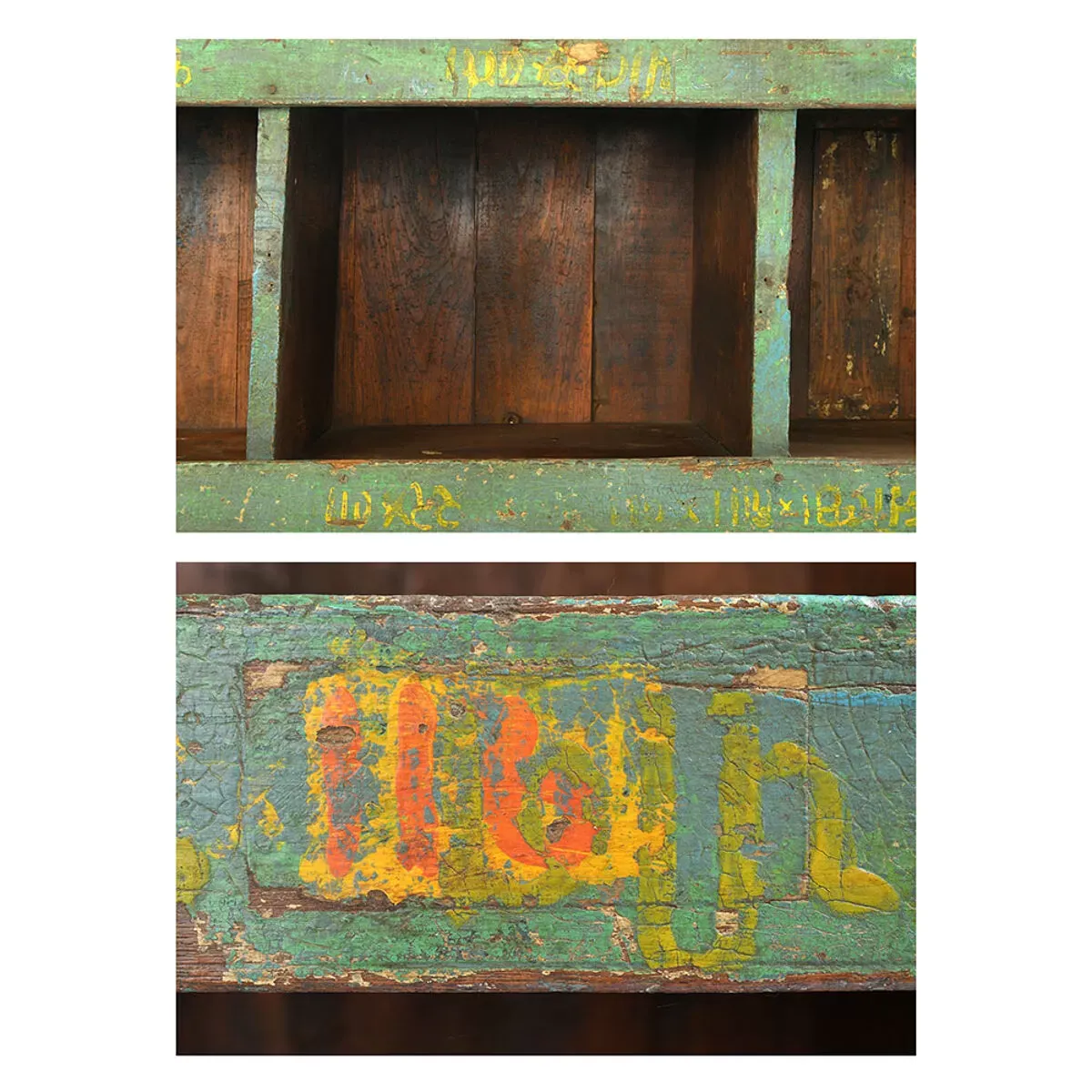 Illustration numéro 5 du produit Meuble d’atelier en bois à 19 casiers